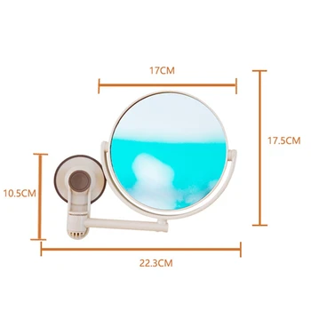 Vonios Veidrodis Kosmetikos Veidrodį 1X/3X Didinimo siurbtukas Reguliuojamas Makiažo Veidrodėliai Dvipusis Vonios Veidrodis