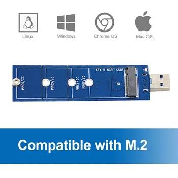 VSD M2 USB Adapteris M. 2 į USB Adapteris B Klavišą M. 2 SATA Protokolo SSD Adapteris NGFF, kad USB 3.0 SSD Kortelę 2230 2242 2260 2280 M2