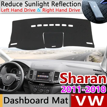 VW Volkswagen Sharan 7N SEAT Alhambra 2011~2018 MK2 neslystantis prietaisų Skydelio Kilimėlis Padengti Trinkelėmis skėtį nuo saulės Dashmat Priedai 2013