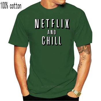 Vyrų Marškinėliai Netflix Ir Chill Filmą Tee Marškinėliai Vyrų Juokingi Marškinėliai Helovinas Kostiumas T Marškinėliai Medvilnės Prekės