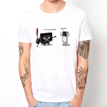 Vyrų Marškinėlius NAUJAS GEEK Muzikos Grotuvas Print T Shirt Juokinga, aš esu Savo Tėvo Dizaino Marškinėliai Homme Camiseta Cool O-kaklo T-shirt Vyras