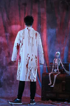 Vyrų, Moterų Kruvinas Gydytojų, Slaugytojų Uniformas Helovinas Vampiro Zombie Velnias Cosplay Suknelė Paltai Vaidmuo Siaubo Šalis, Baisu Kostiumai