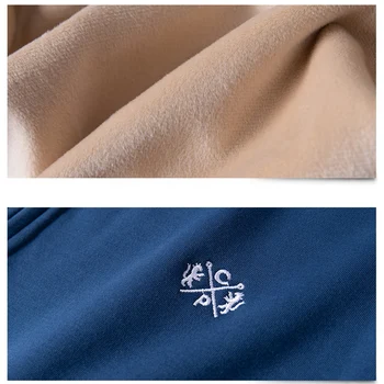 Vyrų Polo Marškinėliai Medvilnės Rudenį, Žiemą Šilta vientisos Spalvos, Vyrų Ilgio Rankovėmis Polo Marškinėliai Prekės Plus Size Vyrų su Vilna Tee Viršūnes 6XL
