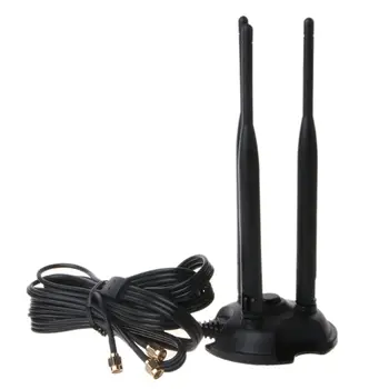 WiFi Antenos RP-SMA Dual Band 2.4 GHz 5.8 GHz Base Belaidžio Korteles Adapteris