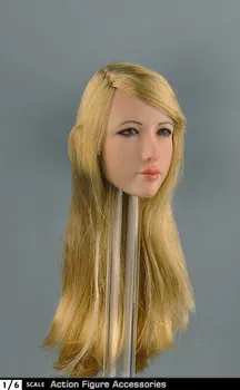 ZY5035B 1 /6 aukso ilgi plaukai Europos ir Amerikos moterų galvos drožyba (granulių pasakų specialusis leidimas)