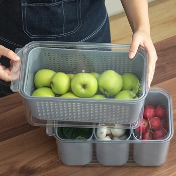 Šaldytuvas saugojimo krepšys nustatyti Šviežių Daržovių, Vaisių, Šviežių produktų Saugojimo Konteinerius, Šaldytuvas Lašelinę krepšelį Gaminti užsklanda