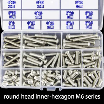 šešiakampis lizdo varžtas nustatyti 304 nerūdijančio plieno varžtas nustatyti, apvali galva, plokščia galva įleidžiama galvute M3 M4 M5 M6screw rinkinys