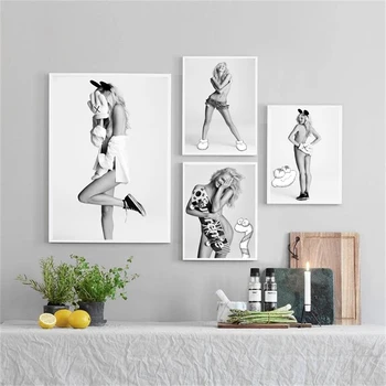 Šiuolaikinės Mados Kaws Seksualus Modelis Mergaitė Drobės Spaudiniai Dekoratyvinis Sienos Menas Nuotraukų, Plakatų Spausdinimas, Miegamojo Namų Dekoro