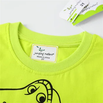 Šokinėja metrų Berniukai Animacinių filmų orlaivių T shirts Vasaros Medvilnės Vaikai Tees Spausdinti pobūdžio Trumpas rankovės Vaikų Drabužių Berniukas marškinėliai