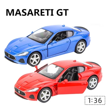 1/36 Masareti GT Metalo Transporto priemonės Diecast Traukti Atgal, Automobilių Modelį Žaislai Berniukas, Surinkimo Kalėdų Dovana 