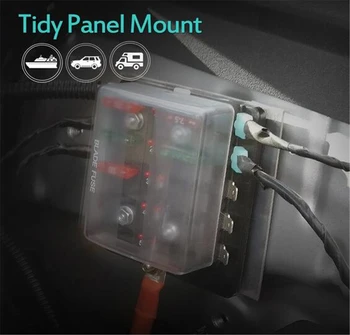 10 Būdų, kaip Ašmenys Saugiklių Dėžutė Turėtojas su LED Šviesa Automobilių Valtis Marine Trike 12V 24V Vidutinio ar Standartų Dydžio Saugiklius