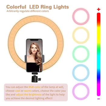 10inch RGB LED Šviesos Žiedas 