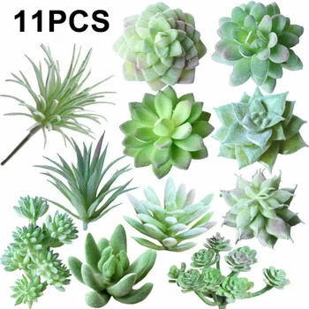 11pcs/Set Sumaišyti Dirbtinius Succulents Padirbtų Augalų, Sodo Namų Biuro Dekoras