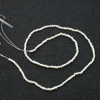 2-2.5 mm natūralių gėlavandenių perlų aukštos kokybės dvipusis šviesos išsimėtę karoliukai papuošalai priėmimo 
