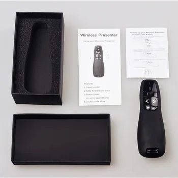 2.4 Ghz USB Wireless Presenter Raudonojo Lazerio Pen Žymiklį PPT Nuotolinio Valdymo rankiniais Žymiklį Remoter PowerPoint Pristatymas