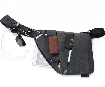 2018 Vyrų krūtinės maišelį neišmes mažas maišelis verslo nešiojamų kelionių mažas maišelis ultra light Oksfordo audinio atsitiktinis ginklą krepšys
