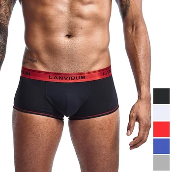 2019 Naujo Stiliaus vyrų apatinių Medvilninių Trumpikių Vyrų šortai Minkštos Patogios apatinės kelnės Slydimo kietas Mens boksininkas Sexy kelnaitės homewear