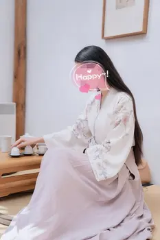 2020 Medvilnės Moteris Visą Rankovės Japonų Kimono Yukata Tradicinis Korėjiečių Suknelė Hanbok Kostiumas Hanbok Spausdinimo Hanfu Suknelė
