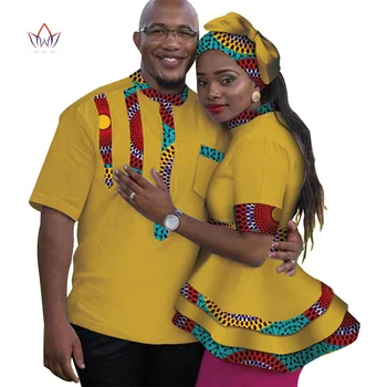 2020 metų Vasaros Afrikos Drabužiai Moterims, Poroms Viršų Ir Vyrų Marškinius, Šeimos Drabužius Porų Atitikimo Apranga Meilužis O-kaklo Wyq170