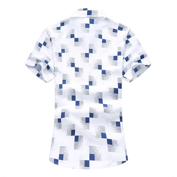 2020 metų vasaros nauji vyriški atsitiktinis pledas marškiniai Mados spausdinti Havajai trumparankoviai marškinėliai vyras Prekės ženklo drabužius, Plius Dydis 5XL 6XL 7XL