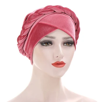 2020 NAUJA Mada, Retro Moterys Pynė Indija Kepurės Musulmonų Vėžio Chemo Visiškai Padengti-iki Kepuraitė Plaukų Slinkimas Turbaną Femme Wrap Dangtelis variklio Dangčio