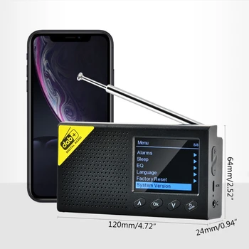 2020 Naujas 1Set Portable Bluetooth Skaitmeninio Radijo DAB/DAB+ ir FM Imtuvo Įkrovimo Lengvas Namų Radijas