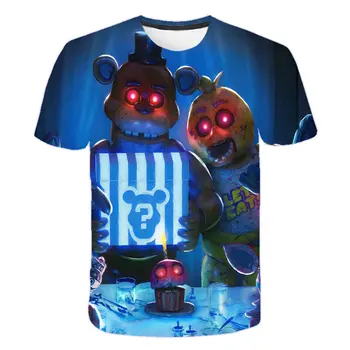 2020 naujas vasaros Siaubo T-shirt fnaf marškinėliai berniukams, print t shirt Lokys vasaros drabužių 3d spausdinimo vaikų drabužiai