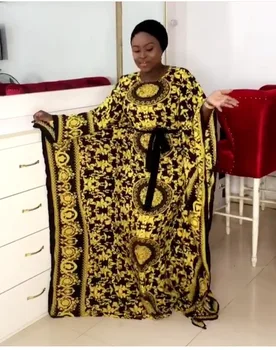 2021 Naują Afrikos, Suknelės Moterims Tradicinių Dashiki Spausdinti Modeliai heidi bazin Riche Mados Ilgas Chalatas, Afrikos Drabužių, Negabaritinių