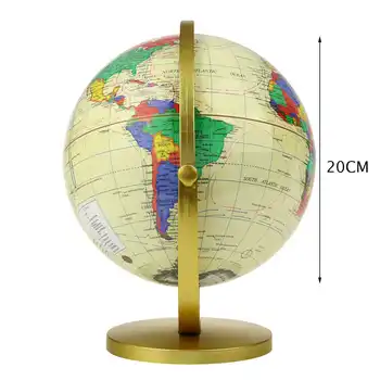 20cm Retro Pasaulyje 360 Sukasi Žemė Pasaulinio Vandenyno Žemėlapio Kamuolys Antikvariniai Darbalaukio Geografijos Mokymosi Švietimo Namų Mokykla Apdaila