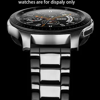 20mm 22mm Pearl keramikos žiūrėti juosta juoda balta apyrankė tinka Samsung galaxy žiūrėti Pavarų S2/S3/S4 sporto smart watch priedai
