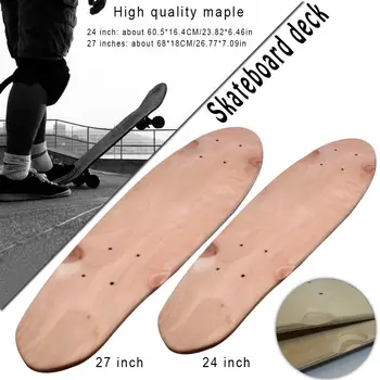 24/27 Colių 7 Sluoksnių Klevo Tuščią Skateboard Deck Skate Board Įgaubtas Ateityje Deniai Skate Board Grubus Švitrinis už Longboard 