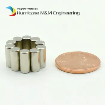 24pcs Diametraliai NdFeB Magnetas Disko Skersmuo 4x9 mm Strypas Cilindrų Magnetized Neodimio Nuolatinis 3D Atspausdintas Gyventojai