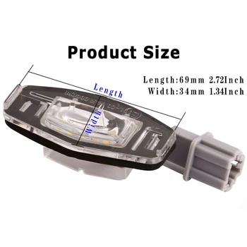 2vnt/set 18 LED Skaičius Licenciją Plokštelės Šviesos Lempos Klaidų Balta 6000k Honda Accord Odyssey