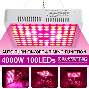 4000W LED Augti Žiburiai, Lempos Skydelis Hydroponic Augalų Auginimo Visą Spektrą, Daržovių, Gėlių Patalpų Augalų Sėklos AC85-265V