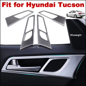 4Pcs Automobilių Durų Rankena (Dubenėlį, Puodelį Dangčiu Vidaus Apdaila Už Hyundai Tucson 2016 m. GLS pravažumo /Tik Sporto 2017