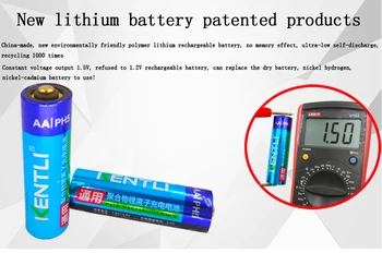 4pcs KENTLI 1,5 v 3000mWh Li-polimero li-ion ličio įkraunamas AA tipo akumuliatoriaus baterijas + Kroviklis