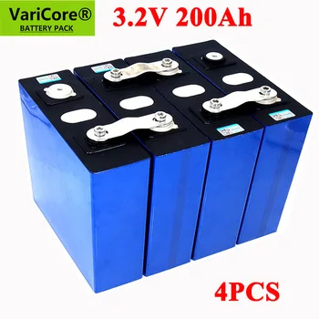 4pcs VariCore 3.2 V 200Ah LiFePO4 ličio baterija 3.2 v 3C Ličio geležies fosfato baterijos 4S 12V 24V baterija Jachta saulės RV
