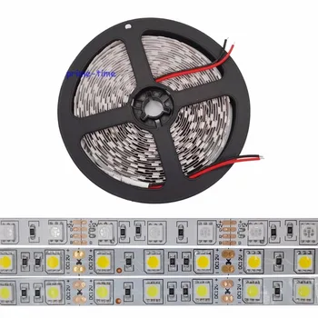 5m 5050 SMD LED juostelė 60Led/m, 12V LED juosta, balta/šiltai balta/mėlyna/žalia/raudona/geltona/RGB, Ne vandeniui Nemokamas Pristatymas