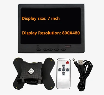7 colių 800*480 HDMI VGA HD AV Daugiafunkcinis Nešiojamas ekranas Aviečių Pi 1 2 3 4 Bananų/Oranžinė Pi