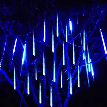 8 Vamzdžiai Vandeniui Meteoras Dušas Lietaus LED String Šviesos Lauko Kalėdų Vestuvių Dekoracija Namuose Medžio 30/ 50/ 80cm