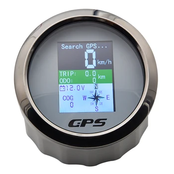 85mm GPS Automobilių Laivu Inžinierius Nerūdijančio Vandeniui Skaitmeninis Greičio Matuokliai, Spidometras Odometras Kelionės KD Voltmeter su GPS Antena