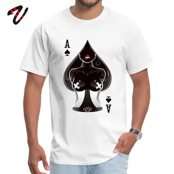 Ace T-shirt Vyrai Pokerio Kortelės Moterų Marškinėliai Spausdinami Seksualus Vasaros Drabužių Hip-Hop Mens O Kaklo trumpomis Rankovėmis Medvilnės Marškinėliai Grobis Viršūnės