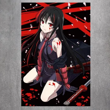 Akame Ga Nužudyti Anime Drobės Tapybos Sienos Menas Šiaurės Apdailos Namų Modernus Plakatas Kambarį Neįrėminti Spausdinti Nuotraukas