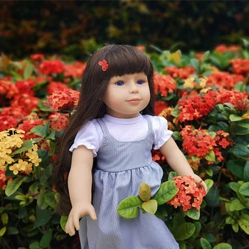 Amerikiečių Lėlės, Žaislai 18 colių 45cm Silikono Baby Doll, Kad Atrodo Realus Gimtadienio Dovanos Mados Įdaryti Lėlės, Žaislai Partneris Brinquedo