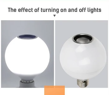 Ampulä-Smart LED Lemputė 12W E27 RGB Šviesos Belaidžio 