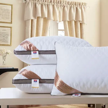 Aukštos kokybės 7 žvaigždučių viešbutis standartinės Plunksnos Audinio pagalvė.Viešbutis super ruožas pagalvę.Kaklo pagalvė gali būti plaunami.45X65X18cm28