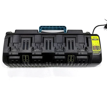 Aukštos kokybės, Greito įkrovimo DCB104 Li-ion Baterijos įkroviklis DeWalt 12V 14,4 V 18V 20V 4 port įkrovimo padėtis su Dual USB Prievadas