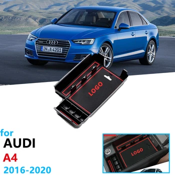 Automobilių Organizatorius Reikmenys Audi A4 B9. 2016 M. 2017 m. 2018 m. 2019 m. 2020 Porankiu Dėžutės Saugojimo Sukrovimas Valymas Monetų Dėžutė neslystantis kilimėlis