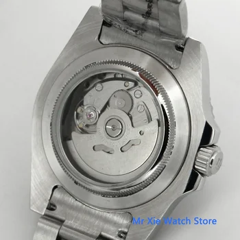 Bliger 40mm Mens Watch Žalia Dial Keramikos Bezel Safyro Stiklas Šviesos Vandeniui NH35 Automatinis Judėjimo Vyrų Laikrodis