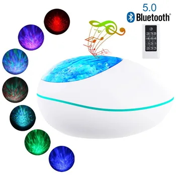Bluetooth 5.0 12 LED Nuotolinio Valdymo Naktį Šviesos Projektorius Su Built-in Muzikos Grotuvo Kolonėlė 8 Apšvietimo Režimai, Skirti Namų Dekoro